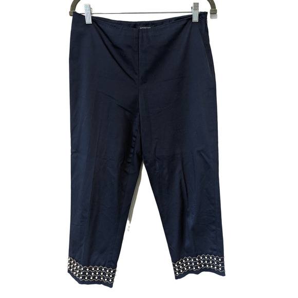 Jones New York Pants - Jones New York Navy Beaded Capri Pants Trousers